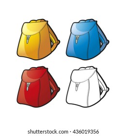 colorful four bags-vector drawing