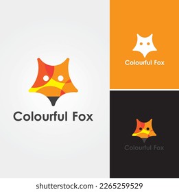 Colorful Fox Logo Design Vector