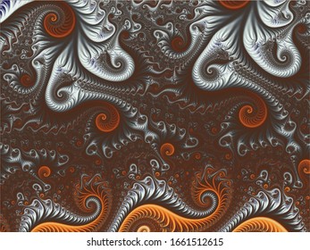 Colorful fractal background. Computer generated fractal. Vector stock. Eps 10.