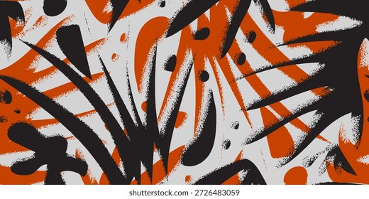Padrão contínuo de gradiente fractal colorido. Impressão de moda moderna para roupas de banho e têxteis. Ilustração vetorial