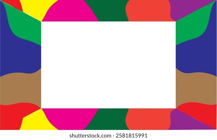 colorful frame art vector for photos, calligraphy, wall magazines, paintings.eps10
