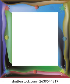 colorful frame art vector for photos, calligraphy, wall magazines, frame paintings.eps10
