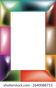 colorful frame art vector for photos, calligraphy, wall magazines, frame paintings.eps10
