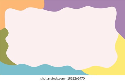 Fondo de marco colorido abstracto con rosa, púrpura, amarillo, naranja y azul