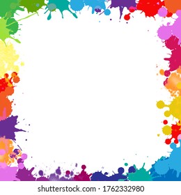 Colorful Frame Blobs Isolated White Background Stock Vector (Royalty ...