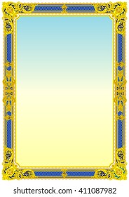 colorful frame border in baroque style: vintage corner, texturized background