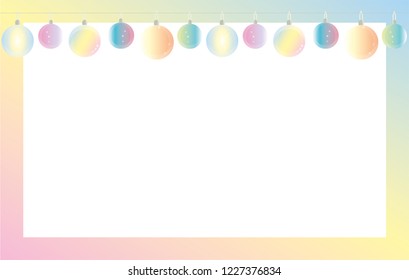 Colorful frame with bright Christmas ornaments