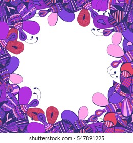 Colorful frame of butterfly. Vector