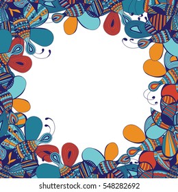 Colorful frame of butterfly. Vector