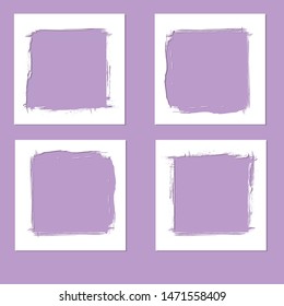 Colorful frame collection with torn edges style 
