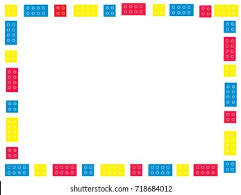 colorful frame consists of various-sized colorful squares