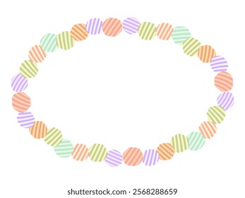 Colorful frame decorative illustration material