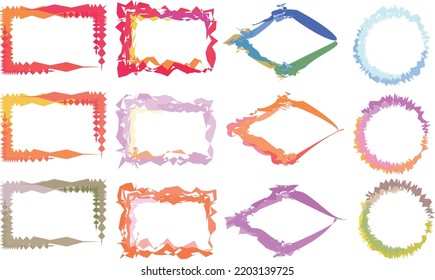 colorful frame design set series 2