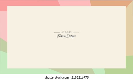 Colorful frame design vector illustration.