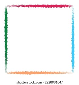 Colorful Frame Design with White Background 
