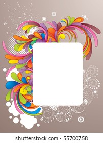 Colorful frame design for your message