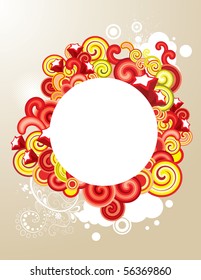 Colorful frame design for your message