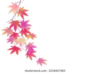 Colorful frame illustration of autumn leaves