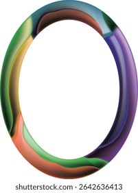 Colorful frame isolated on white background. Computer generated 3D photo rendering.eps10.
