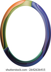 Colorful frame isolated on white background. Computer generated 3D photo rendering.eps10.
