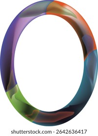 Colorful frame isolated on white background. Computer generated 3D photo rendering.eps10.

