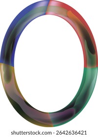 Colorful frame isolated on white background. Computer generated 3D photo rendering.eps10.
