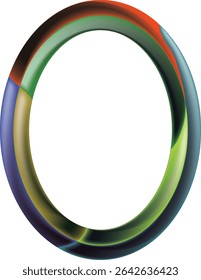 Colorful frame isolated on white background. Computer generated 3D photo rendering.eps10.
