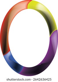 Colorful frame isolated on white background. Computer generated 3D photo rendering.eps10.
