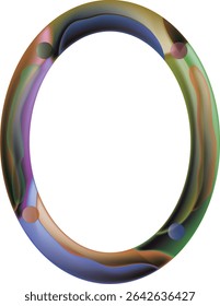 Colorful frame isolated on white background. Computer generated 3D photo rendering.eps10.
