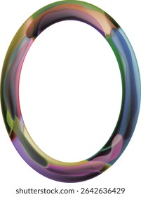 Colorful frame isolated on white background. Computer generated 3D photo rendering.eps10.
