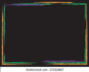 colorful frame on black background