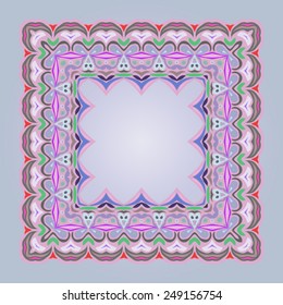 Colorful frame ornament