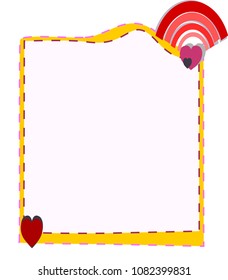 Colorful frame, pastel border, green, heart shape, background image, add color to any page with borders, borders, these colorful borders and backgrounds. For students and schools;