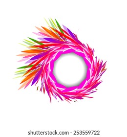 colorful frame of petals. Vector