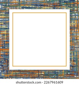 Colorful frame in retro design texture with free space for your text.