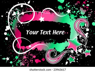 colorful frame with splashes