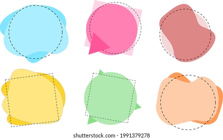 Colorful Frame. Unique Frames. Wedding Invitation. Abstract Frame. Frame Element. Flat Design Frame.