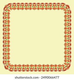 Colorful frame vector. Decorative  color border frame. 