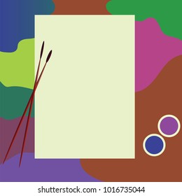 The colorful frame for your photo or text in hand-drawing style. Vector illustration eps.