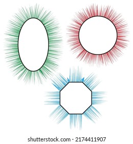 Colorful frames. Square frame. Clipart image. Vector illustration. stock image. 