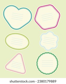Colorful frames  and stickers for  scrapbooking