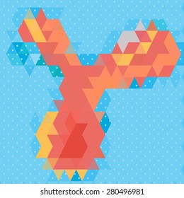 Colorful free form and dot background