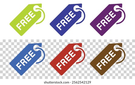 Colorful free tag icon for business use. Free tag icons.