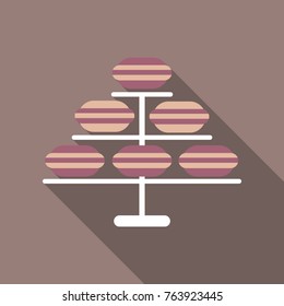 Colorful french macarons, vector 
