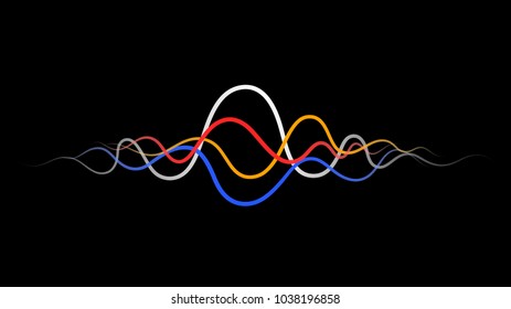 colorful frequency sound wave
