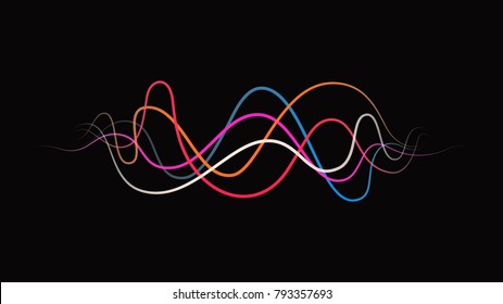 colorful frequency sound wave