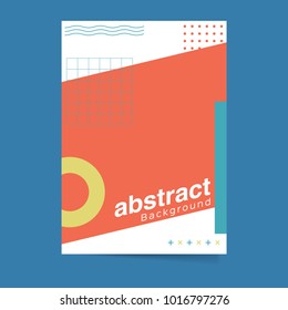 Colorful fresh business A4 cover template - flyer, brochure, book cover and annual report. Geometric design abstract background