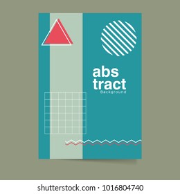 Colorful fresh business A4 cover template - flyer, brochure, book cover and annual report. Geometric design abstract background