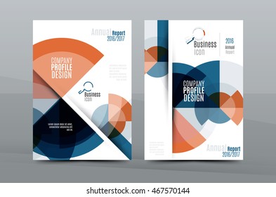 Colorful fresh business A4 cover template - flyer, brochure, book cover and annual report. Geometric design abstract background
