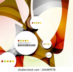 Colorful fresh modern abstract background of wave shapes